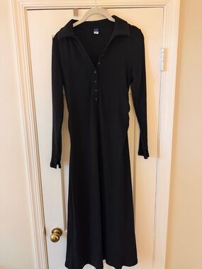 Old Navy Maternity Size / Black Ribbed Button-Front Women’s Dress